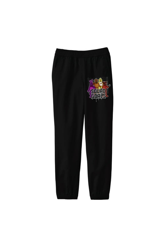 Squad Goals Youth Black Drawstring Sweats-Medium