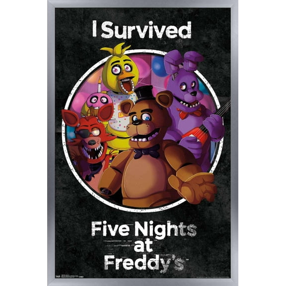 Five Nights at Freddy's - SurVived Wall Poster, 14.725" x 22.375", Framed