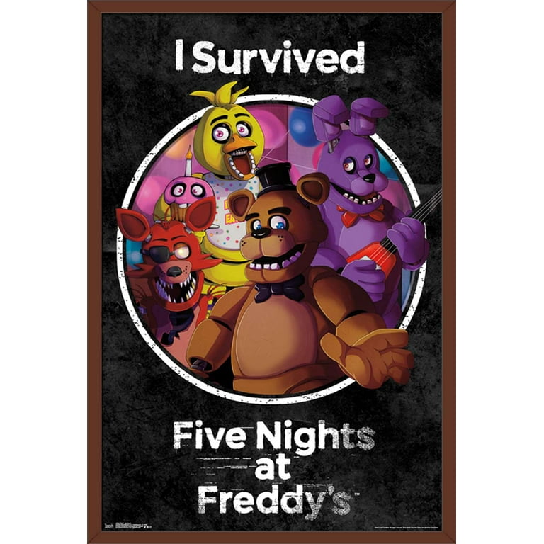 Five Nights at Freddy's - SurVived Wall Poster, 22.375 x 34, Framed 
