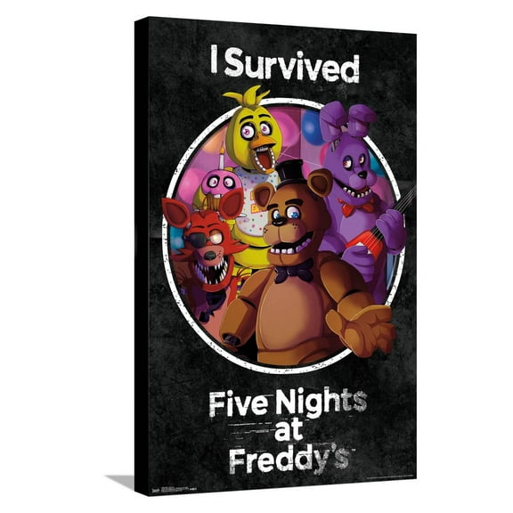 Five Nights at Freddy's - Survived Canvas Wall Poster, 14.725" x 22.375"
