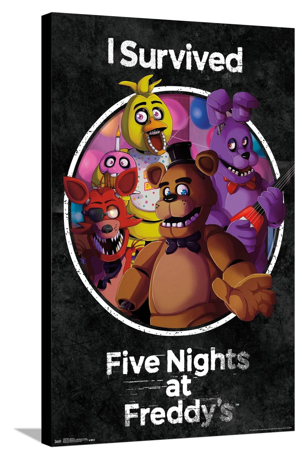 Five Nights at Freddy's - Survived Canvas Wall Poster, 22.375" x 34"