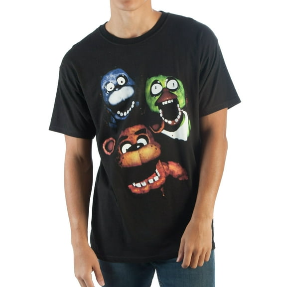Five Nights at Freddy's T-Shirt Men's Chica Fazbear and Bonnie Adult Short Sleeve Tee