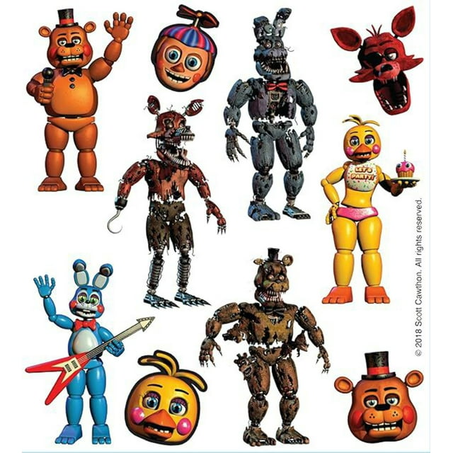 Five Nights at Freddy's - Temporary Tattoos - Walmart.com