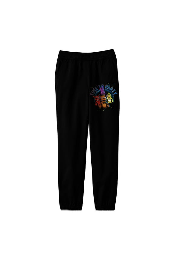 Time to Party Youth Black Drawstring Sweats-Medium