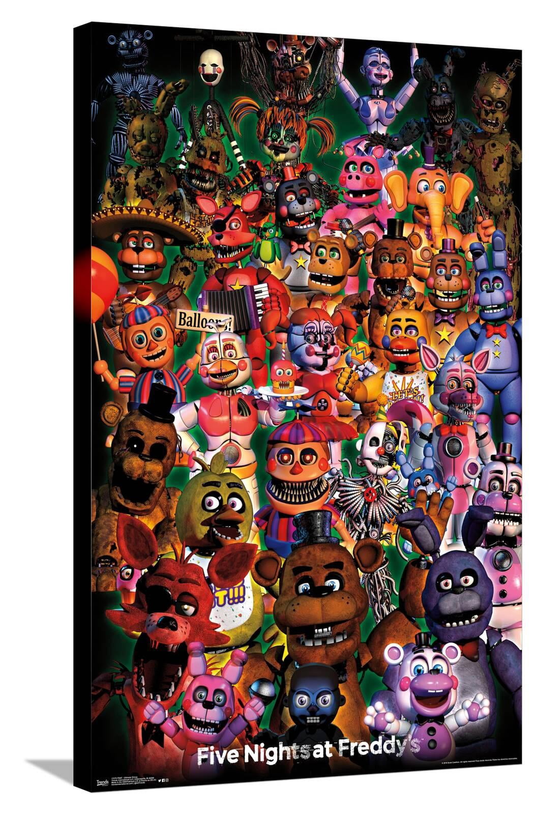 Five Nights at Freddy's - Ultimate Group Canvas Wall Poster, 22.375" x 34"