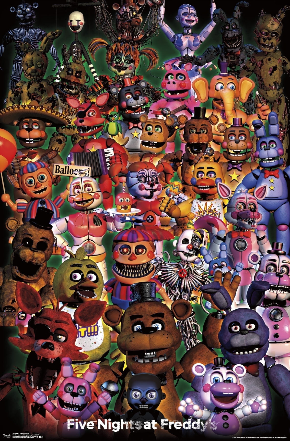Ultimate Five Nights at Freddy's Group Pôster de parede, 22.375 x 34