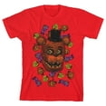 thumbnail image 1 of Five Nights at Freddy's Video Game Red Short Sleeve Tee-M, 1 of 2
