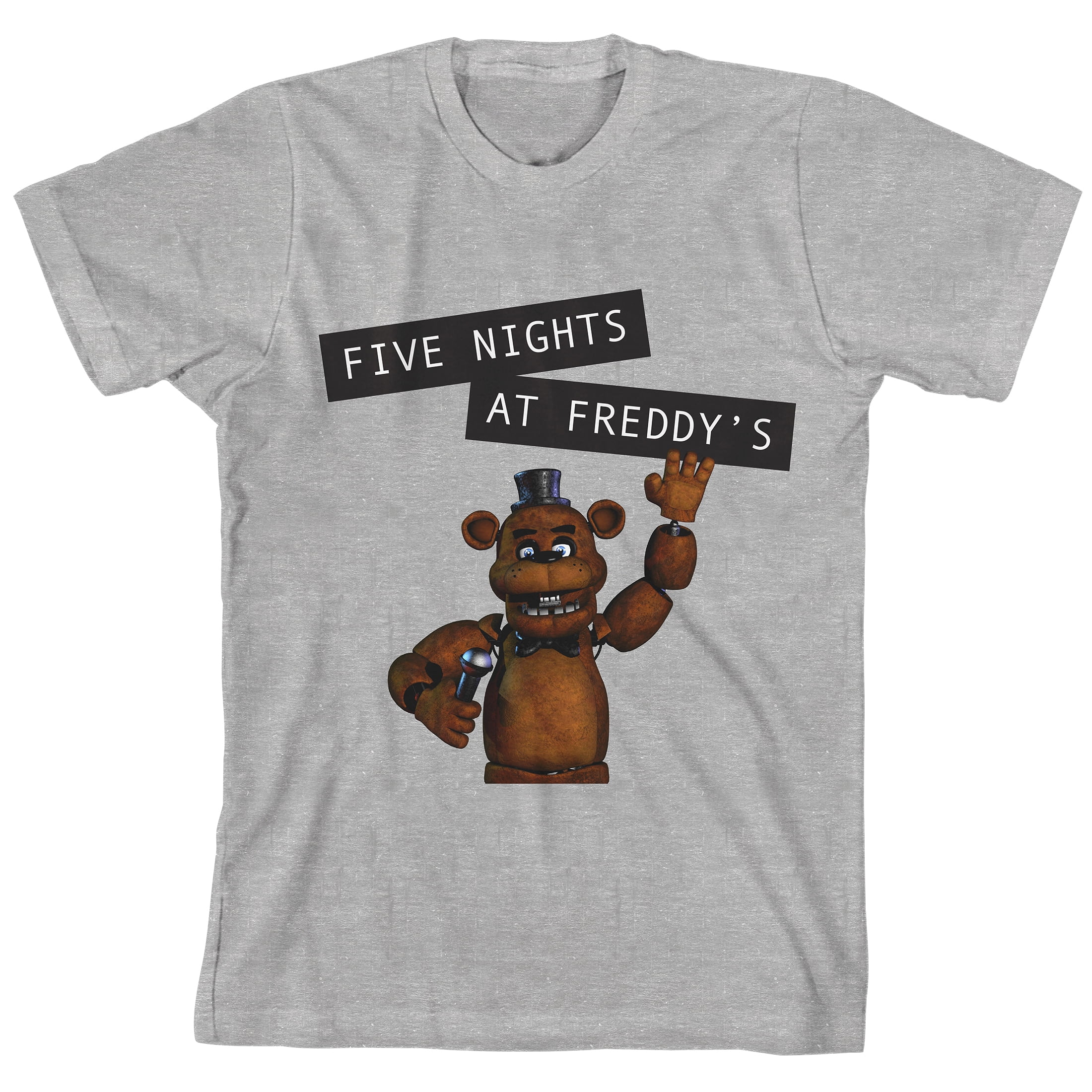 Five Nights at Freddy's Youth Heather Gray Short Sleeve Crew Neck Tee