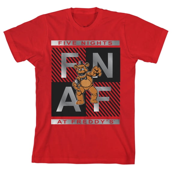 Five Nights at Freddy's Youth Red Graphic Tee-XS