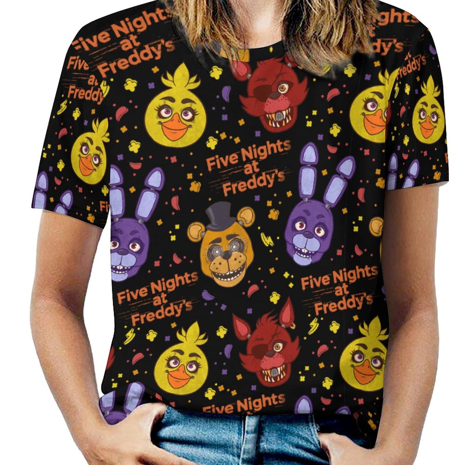 "I Like Cats And Coffee" Women's Short Sleeve Graphic Tee - Soft Cotton Blend Funny Novelty T-Shirt - View #10