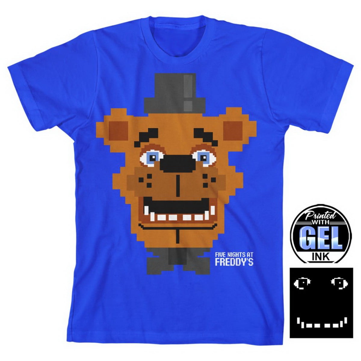 Bioworld Five Nights at Freddys Pixel Freddy Boy s Blue T Shirt Large Male Walmart