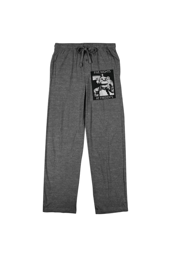 Five Nights of Freddy's Black & White Sleep Pajama Pants-X-Large
