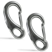 Five Oceans 2 3/4" Snap Hook, 2-Pack Spring Gate Snap Hook, 316 Stainless Steel, for Boat Sailboat FO462-M2