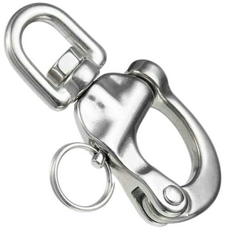 Stainless Steel Swivel-Eye Bolt Spring Snap Hook Square Ring Swivel Quick  Hook Hiking Camping Carabiner Pet Chains 10pcs