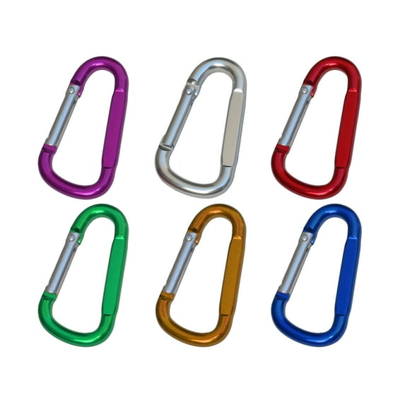 Five Oceans 2" Aluminum Carabiner D Ring, 10-Pack Carabiner Clips, Spring Snap Hook for Keychain Clip - FO2330