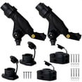 thumbnail image 1 of Five Oceans 2-Pack Fishing Rod Holder Set, Large, Black, High-Impact Nylon, Hook Keeper& Locking Collar, with 2 Deck & 2 Rail Mount Bases for Versatile Mounting - FO4740-4746-M2, 1 of 9