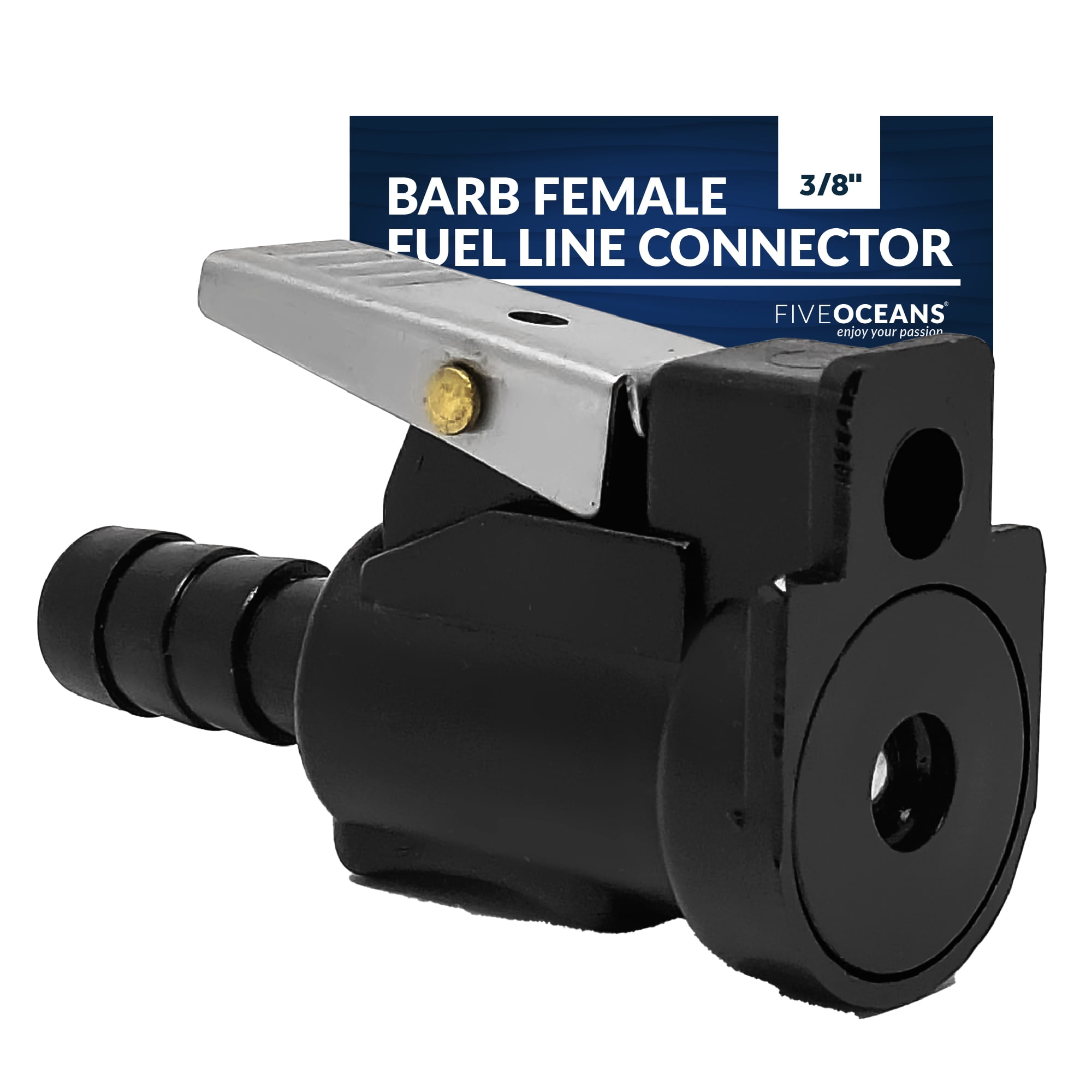 Five Oceans 3/8Inch Barb Female Fuel Line Quick Connector, OMC