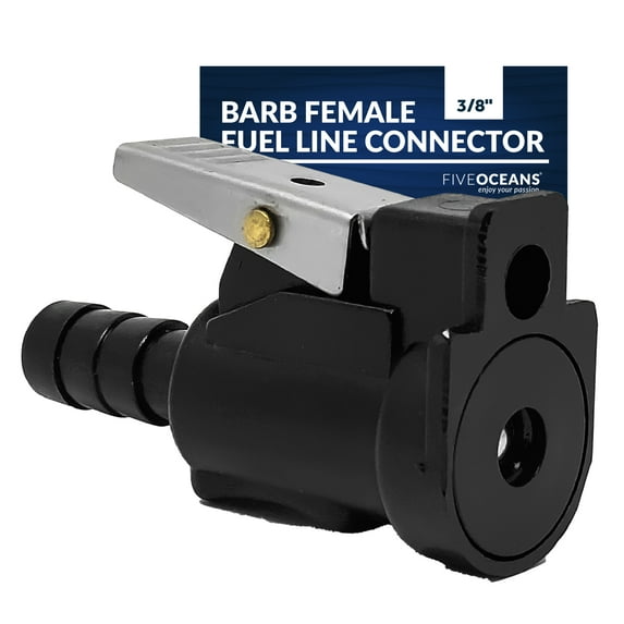 Five Oceans 3/8-Inch Barb Female Fuel Line Quick Connector, OMC / Johnson / Evinrude, Built with Durable Materials, Compatible with Ethanol Blended Fuels - FO2152