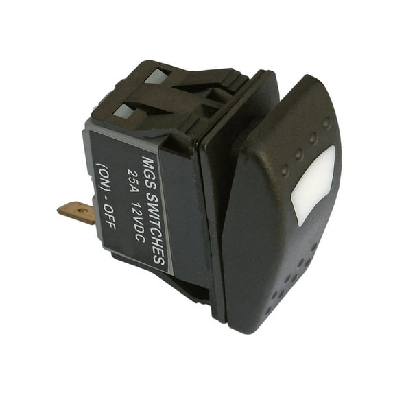 Five Oceans 3-Pin Momentary On-Off LED Rocker Switch with Light for Boat, 12-Volts - FO3016