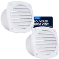 thumbnail image 1 of Five Oceans 7-Slotted Louvered Hose Vent, 4-inch Hose Diameter, 2 Pack Air Hose Thru Vent, White ABS Plastic - FO111-M2, 1 of 7