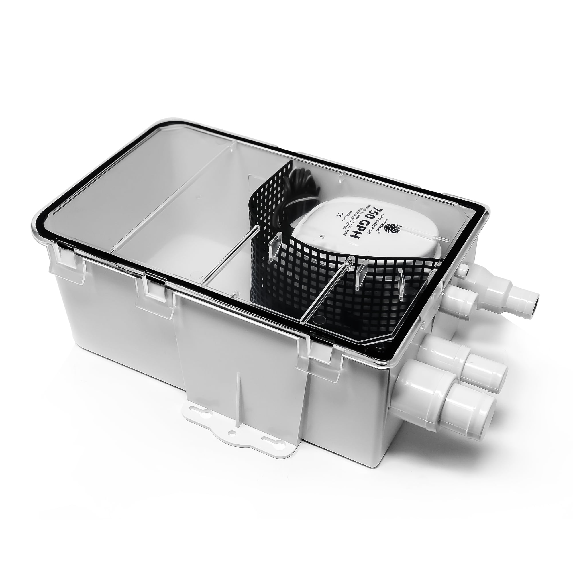 Clear Cover Marine Boat Shower Sump Pump Drain System Kit, 12-Volts