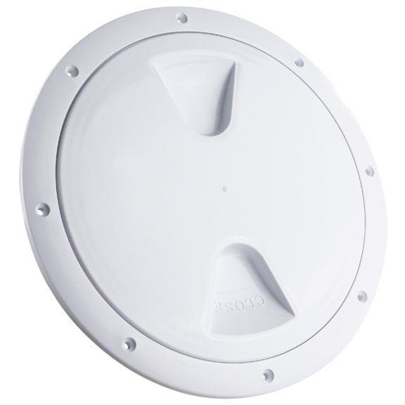 Five Oceans 8" Boat Hatch, Marine Access Hatch, Round Inspection Deck Plate Hatch with Detachable Cover, UV Resistant ABS White Plastic, for Pontoon, Fishing Boat, Bass Boat, Yacht, Sailboat - FO571