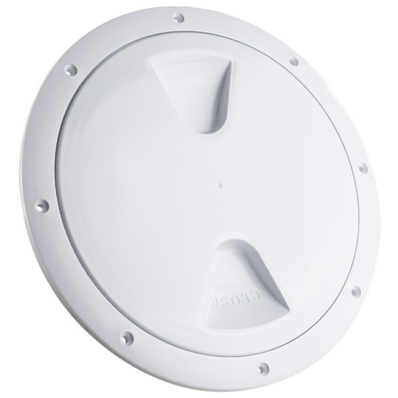 Five Oceans 8" Boat Hatch, Marine Access Hatch, Round Inspection Deck Plate Hatch with Detachable Cover, UV Resistant ABS White Plastic, for Pontoon, Fishing Boat, Bass Boat, Yacht, Sailboat - FO571