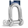 thumbnail image 1 of Five Oceans 9/16-Inch Screw Pin D Shackles, Stainless Steel Anchor Shackle for Boat, Sailboat - FO414, 1 of 8