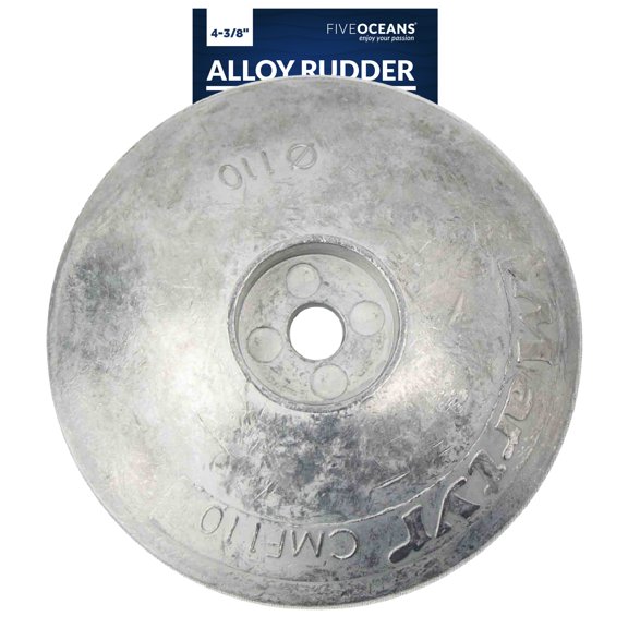 Five Oceans Aluminum Alloy Rudder/Trim Tab Disc Anode, 4-3/8 inches (110mm) FO4172