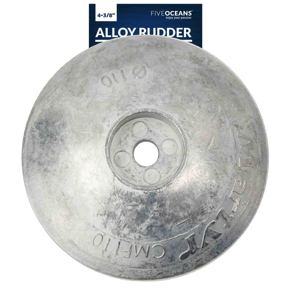 Five Oceans Aluminum Alloy Rudder/Trim Tab Disc Anode, 4-3/8 inches (110mm) FO4172
