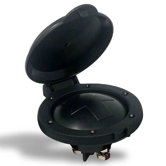 Five Oceans Anchor Windlass Up/Down Deck Foot Switch, Heavy Duty UV-Stabilized Black Plastic Hinged Cover, 12-Volts, 4-Inch Diameter, Rated at 150 Amps - FO4430-M2