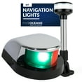 thumbnail image 1 of Five Oceans Bi-Color Combination Stainless Steel Bow Navigation Light and All Round Anchor 360 Degree LED Navigation Light Marine Boat Set FO4429-C1, 1 of 9