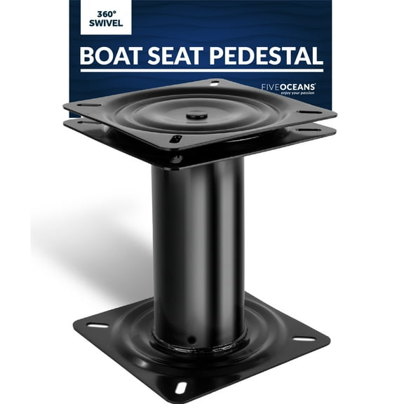 Five Oceans Black Marine Grade Boat Seat Pedestal