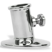 Five Oceans Boat Flag Pole Socket, Flag Pole Holder with Knob, Top Mount, Marine Grade Heavy Duty Stainless Steel, Fits 3/4 Inch Poles, for Pontoon, Fishing Boats, Sailboats - FO3109