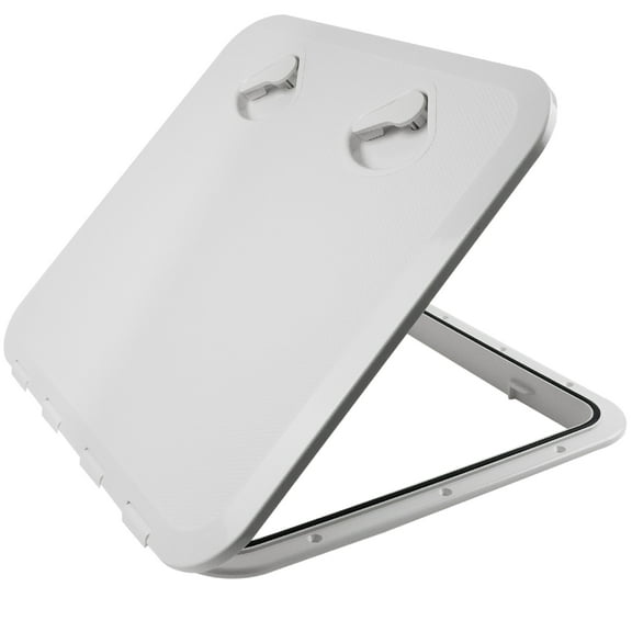 Five Oceans Boat Hatch, Marine Access Hatch, Boat Hatch Lids, Recessed Handle Locking System, 20-3/8" x 18-1/16", White Premium Series - FO3863