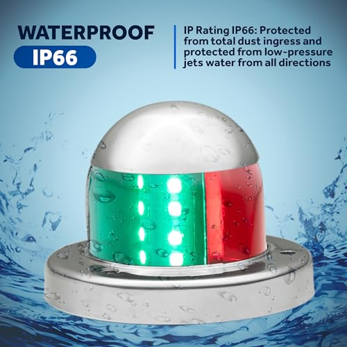 Five Oceans Boat Navigation Lights, LED Bow Light, Boat Navigation