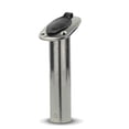 thumbnail image 1 of Five Oceans Flush-Mount Fishing Rod Holder 90-Degree Top Flange w/ Flip-up Cap, Open Base End Stainless Steel FO4498, 1 of 9