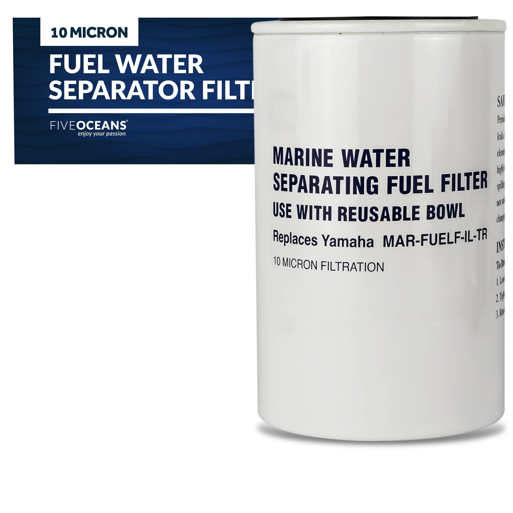 Five Oceans Fuel Filter Element Water Separator, Replacement for Marine