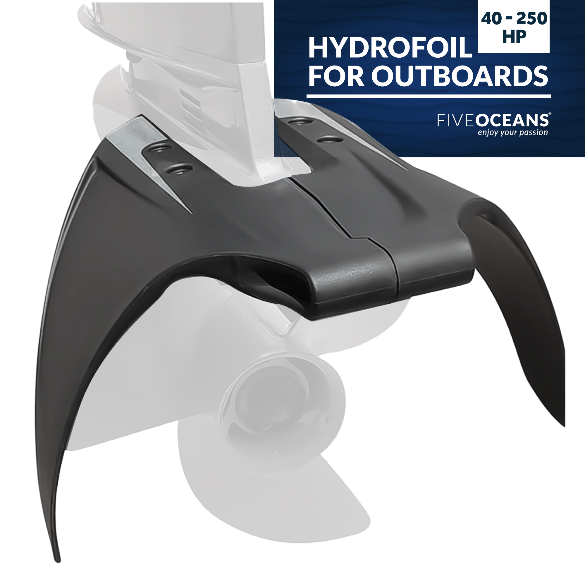 Five Oceans Hydrofoil, Hydrofoil for Outboard Motor, HydroStabilizer