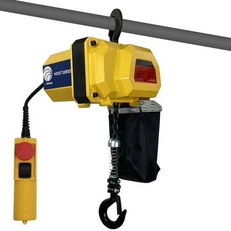 Five Oceans Lift Electric Chain Hoist Single Phase Overhead Crane Garage Ceiling Pulley Winch Hook Mount with Remote Control (120V/60HZ- 660LBS) FO4438