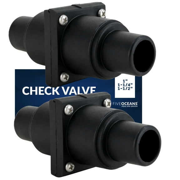 Five Oceans Marine In-Line Check Valves, 1" - 1 1/2" Stepped Connection (Pair) FO-4142-M2