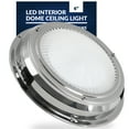 thumbnail image 1 of Five Oceans Marine LED Interior Dome Light, 6 Inch Boat Ceiling LED Lights, Round Cabin Light, Daylight White LED, On-Off Rocker Switch, 12V, Surface Mount for Boat Truck RV Trailer - FO2625, 1 of 11