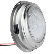 Five Oceans Marine LED Interior Dome Light, 4 Inch Boat Ceiling LED Lights, Round Cabin Light, Daylight White LED, On-Off Rocker Switch, 12V, Surface Mount for Boat Truck RV Trailer - FO2624