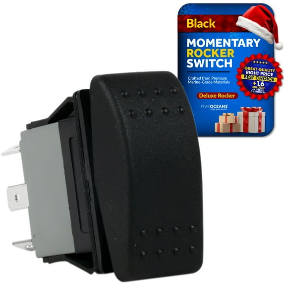 Five Oceans Momentary On-Off-On Rocker Switch FO1528 3 Pins Vehicle Switches