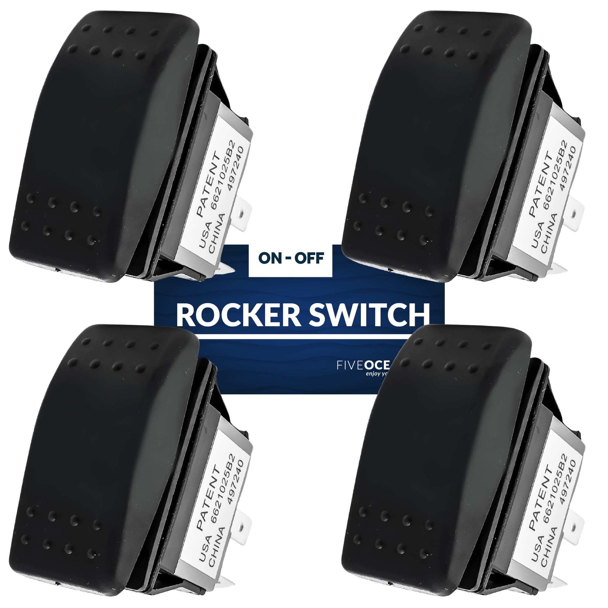 Five Oceans On-Off-On Rocker Switch 6 Pins (4 Pack) FO-4154-M4-FM ...