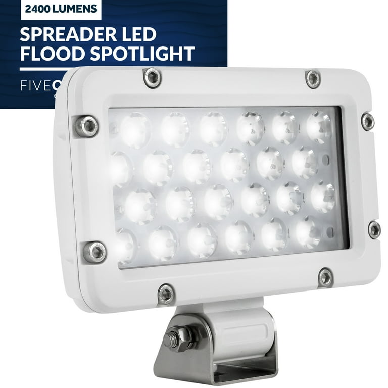 Five Oceans Rectangular Marine/Off-Road LED Spotlight, Cool