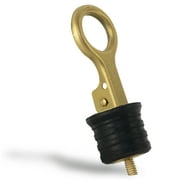Five Oceans Snap-Handle Drain Plug, For 1-1/4-Inch Diameter Drains, Locks in Place, Brass Handle, Rubber Plug - FO3834
