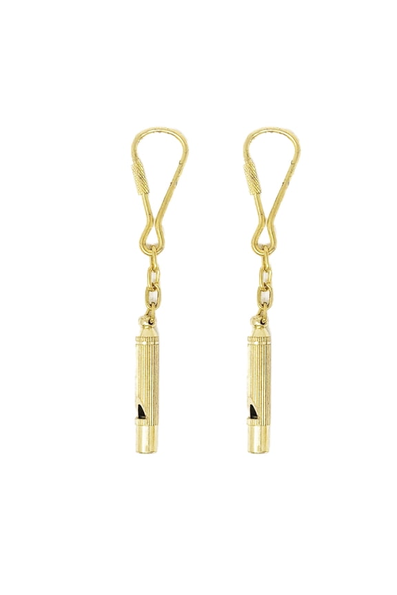 Solid Brass Whistle Keychain, Pair FO2219-M2