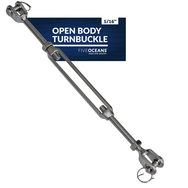 Five Oceans Stainless Steel Open Body Turnbuckle 8mm FO2948