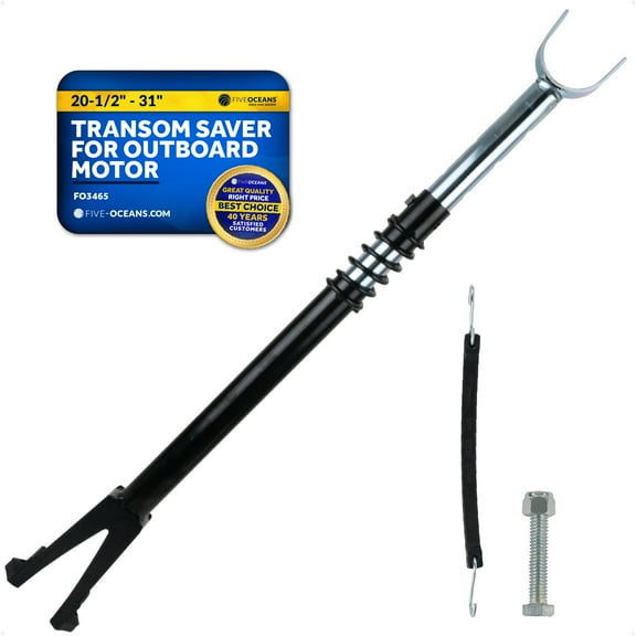 Five Oceans Transom Saver, Transom Savers for Outboard Motor, Adjustable Motor Support Bracket, Shock Absorbing Adjustable from 20-1/2" to 31", Suitable for Most Outboards Up to 150 HP - FO3465